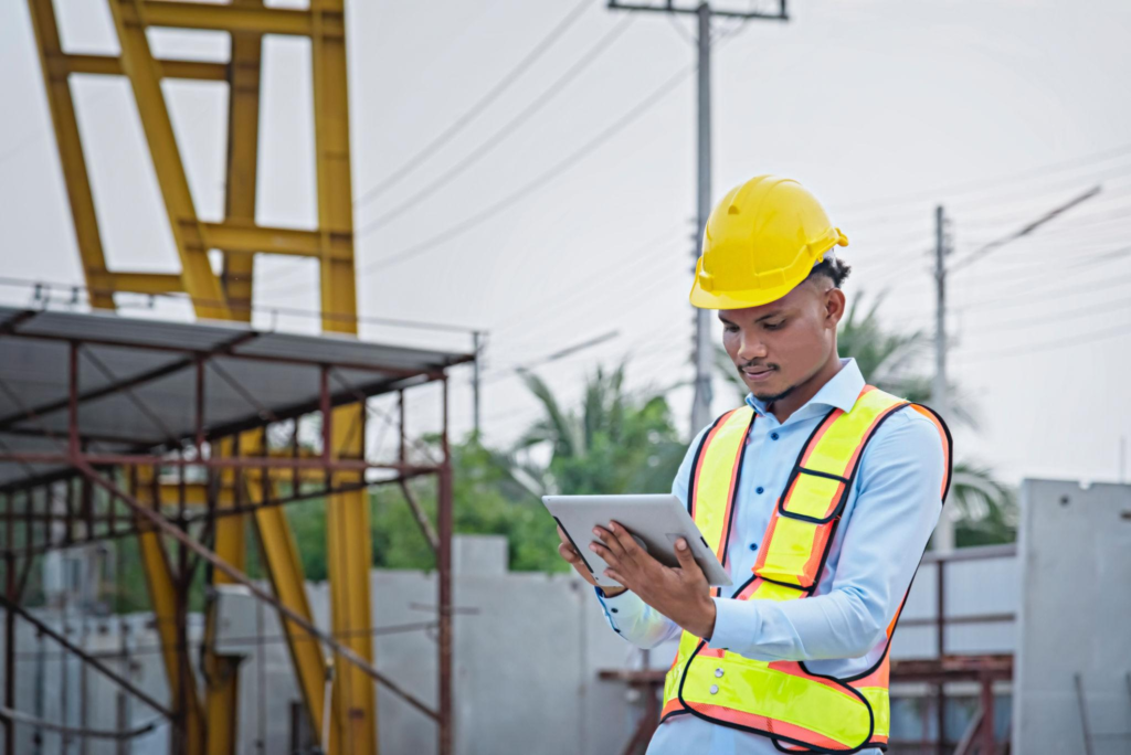 Construction superintendent using technology to support field operations