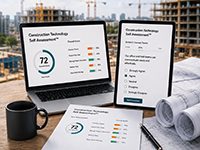 Cover of the Construction Technology Framework™ Self-Assessment guide for construction contractors.