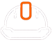 constructoin helmet orange white